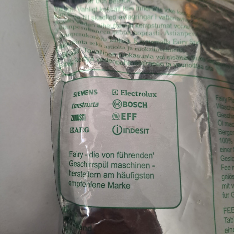 نمک ماشین ظرفشویی فیری fairy 1.5kg پلاتینیوم