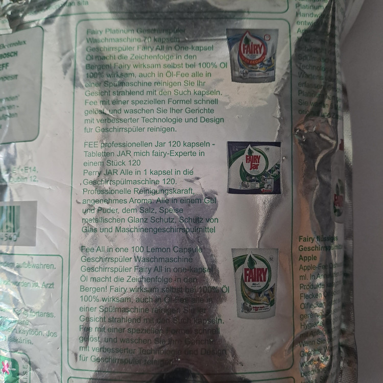 نمک ماشین ظرفشویی فیری fairy 1.5kg پلاتینیوم